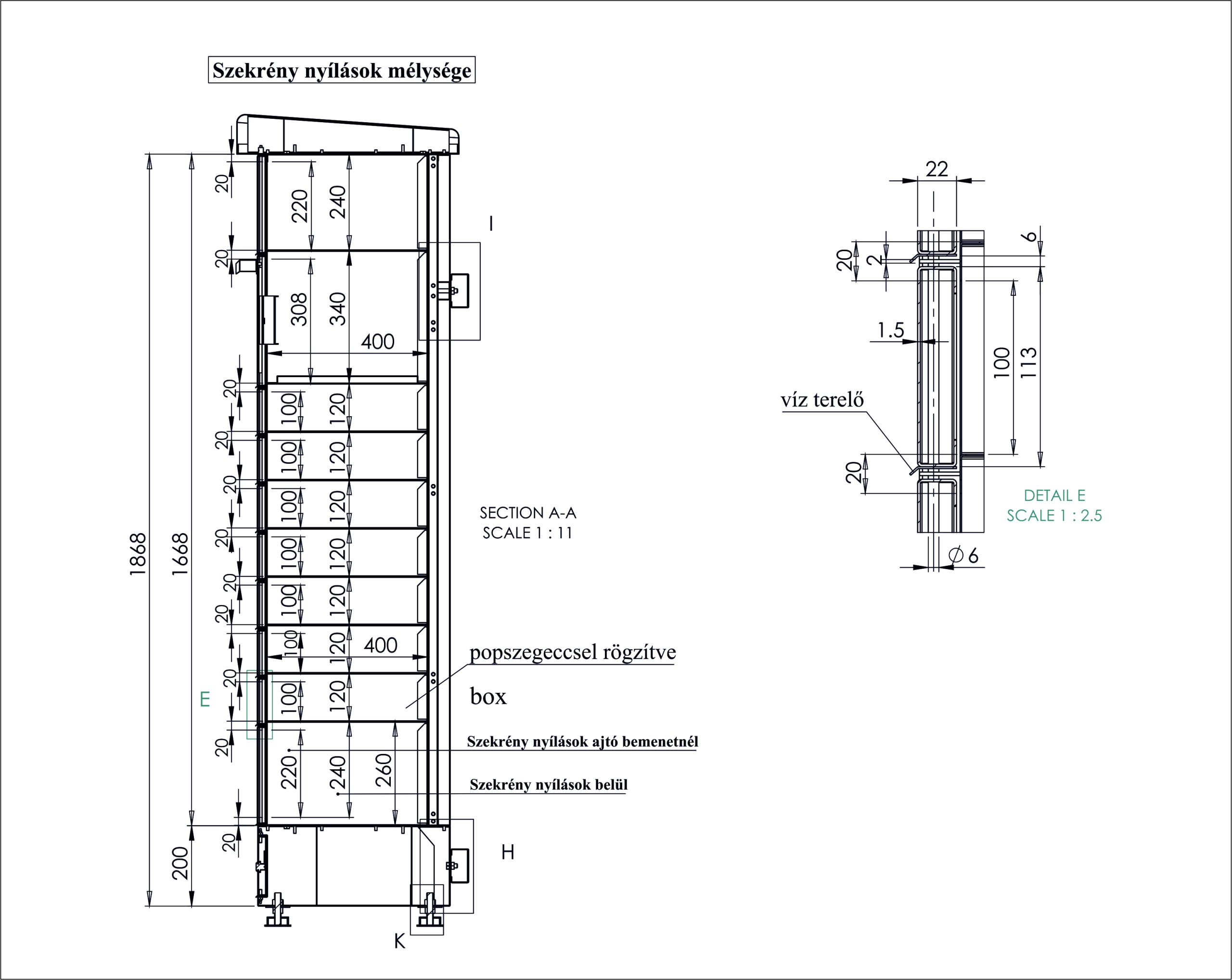 Pack Port Solutions modul 1 szekrény mélység