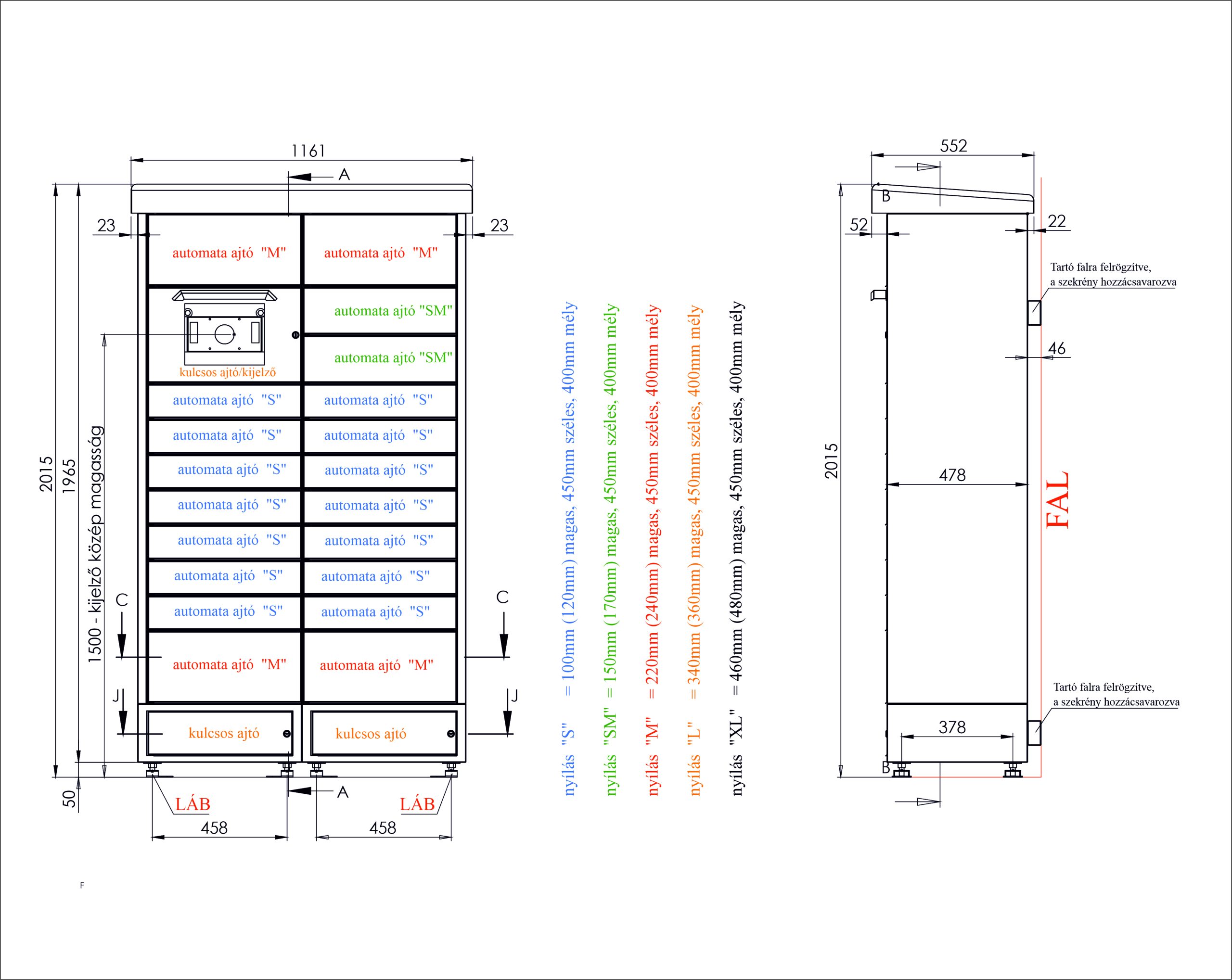 Pack Port Solutions modul 2 doboz méretek